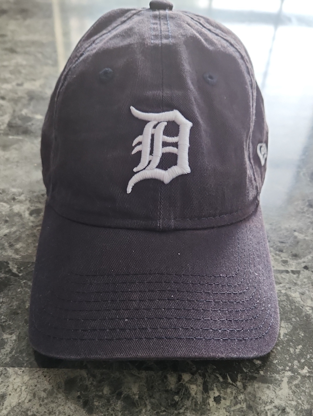 New Era Navy Detroit 'D' Logo Cap with White Emblem